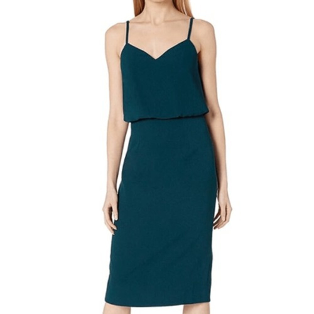 Dress the Population Womens S Alondra Blouson Bodice Party Cocktail Dress GUC
